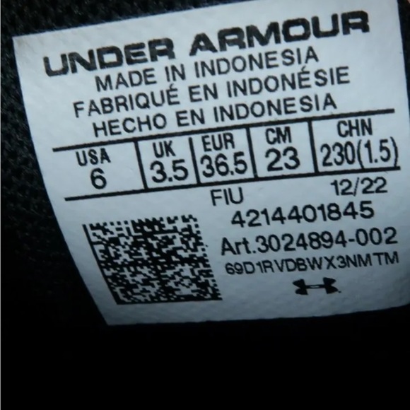 Under Armour Womens Surge 3 Running Shoes 3024894-002 Black Size 6 - Picture 8 of 9